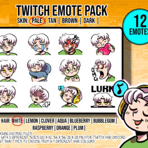 Twitch Emote Pack - Short hair