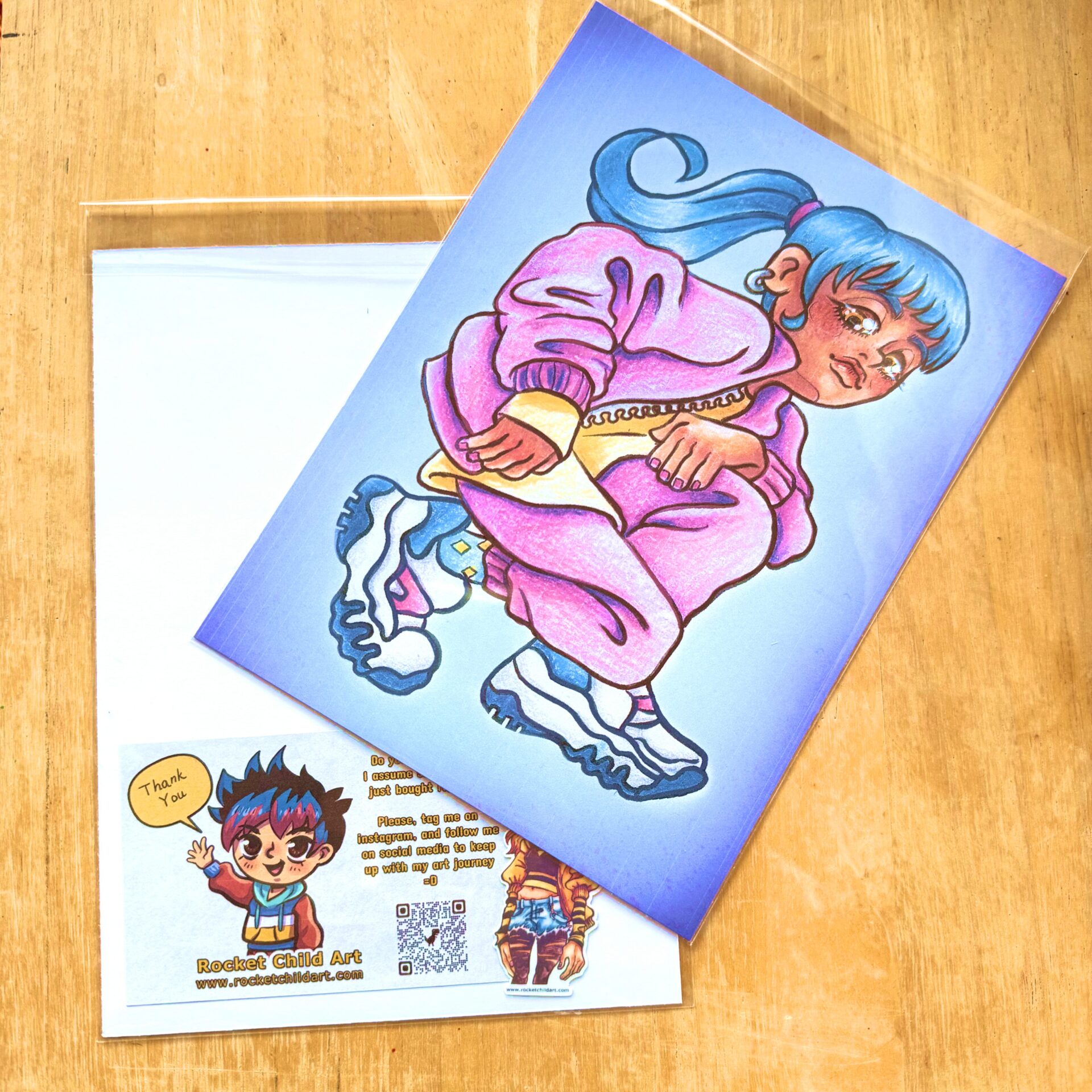 Sporty Girl - A5 Art Print